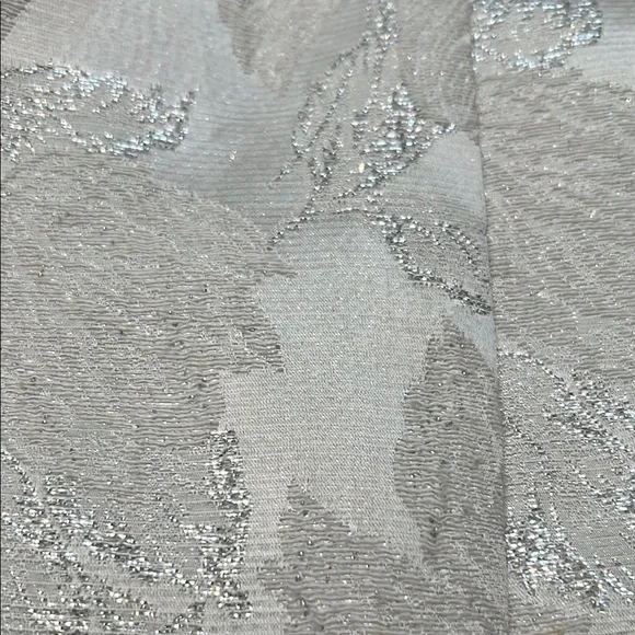 Bebe Cream Sheath Mini Dress with Scoop Neck and Silver Sparkly Embellishments - Picture 2 of 9